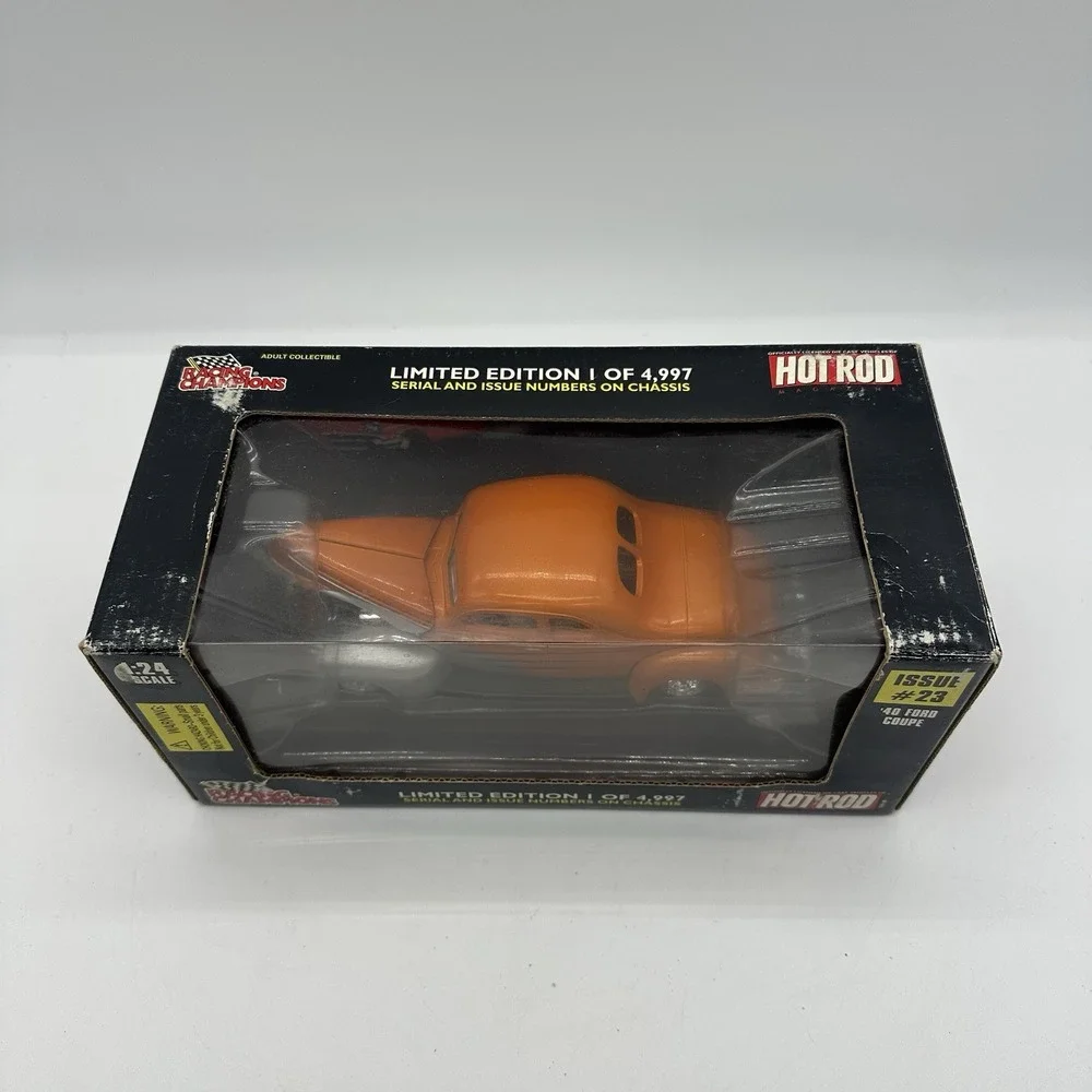 Racing Champions 1:24 Scale Hot Rod '40 Ford Coupe   Issue #23 Orange/Silver Car